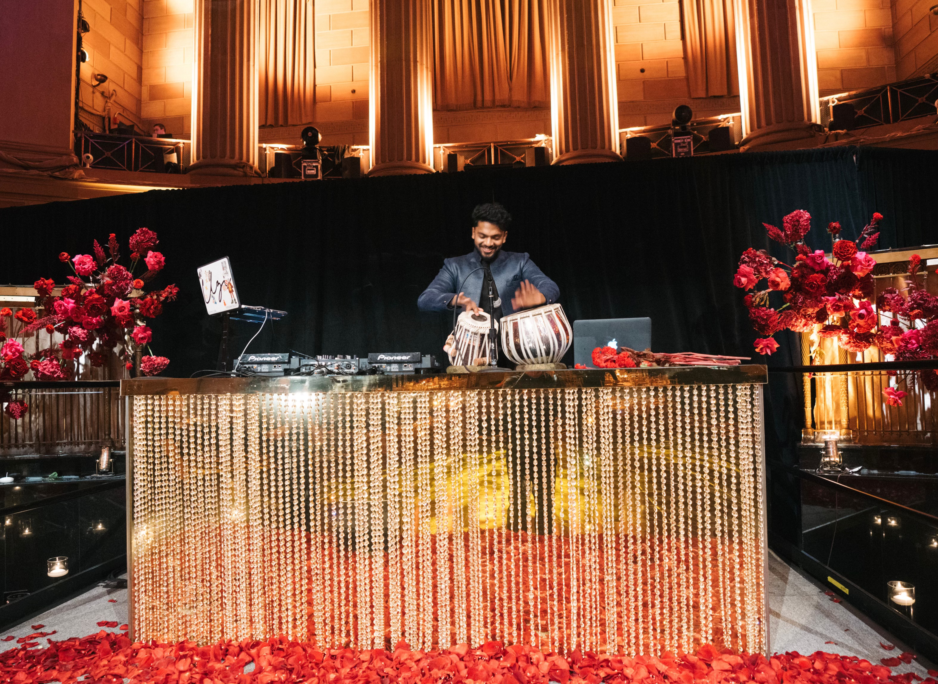 Image of Sid playing at a classical performance